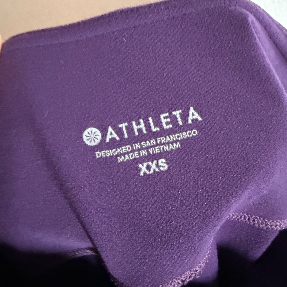 Athleta Purple Shiva 7/8 Cut Out Tight Leggings  size XXS EUC - Picture 5 of 7